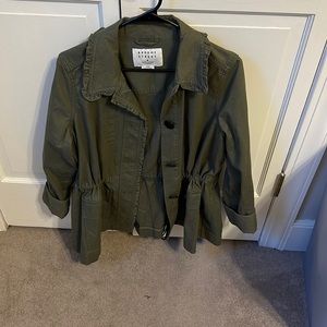 Kate Spade Ruffle Military Jacket